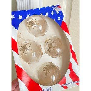 vtg vintage RAUCH glass Made in American‎ eagle ornaments Christmas holiday